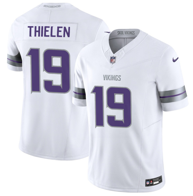 Men's White Minnesota Vikings #19 Adam Thielen 2025 F.U.S.E. Winter Warrior Limited Stitched Jersey